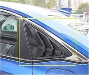 Compatible for Honda Civic Hatchback 2023 2024 Carbon Fiber Car Rear Window Louver Shutter Cover Trim Side Vent Frame Trims Accessories