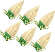 iplusmile 6Pcs Easter Treat Bags Carrot Shaped Drawstring Goodie Bags for Easter Party Supplies Egg Hunts Spring Celebrations Weddings and Showers