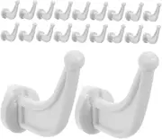Mikinona 20pcs No-Drilling Radiator Hooks Space-Saving Easy Installation Plastic Hooks Stable Radiator Towel Rail Hooks Coat Robe Hangers