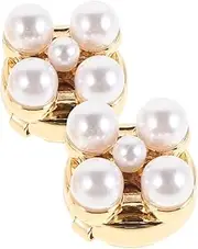 [SOIMISS] 2 x Shirt Accessories Women's Cufflinks Party Accessories for Women Birthday Party Clothing Formal Cufflinks and Rivets Women's Fashion Jewellery Tuxedo Buttons Golden Alloy, 1.80X1.80X1.00CM,