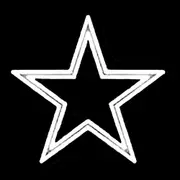 Star Cool White 70cm Rope Light Motif