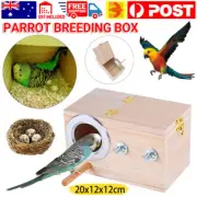 NEW Wooden Small Bird parrot Breeding Nest Box Nesting Budgie House Cage Home