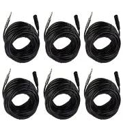 6-Pack 50ft XLR 3-Pin Male Cable to 6.35mm 1/4" Stereo Mono Shielded Cables Cord