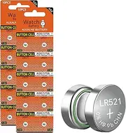 QOCNAM 20pcs AG0 Coin Battery LR521 379 SR521SW AG0 SR521 179 SR63 Button Cell Coin Alkaline Battery 1.5V for Watches Toys