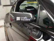 Carbon fiber style rear view mirrors by Craft square fits 350z 370 G35 Nismo