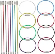 Gatuida Spiral Wrist Coil Key Chain Key Ring Luggage Tag Keychain Wire Rings Heavy Duty Steel Wire