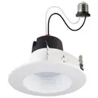 SATCO 7W - 4 inch - Deep Baffle - CCT-Selectable Recessed LED Downlight