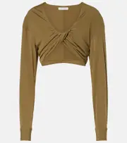 [Christopher Esber] Christopher Esber Vivenda jersey crop top AU 10 green