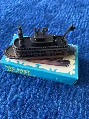 Antique Finished Miniature Steamboat Paddle Boat Pencil Sharpener Metal DieCast