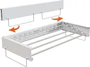 39.5" Laundry Drying Rack Collapsible, Retractable Drying Rack, Folding Clothes Rack