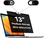 T Tersely Privacy Screen Protector for MacBook Air 13 Inch(2018-2020, M1)/ MacBook Pro 13 Inch(2016-2022, M1, M2), Magnetic Removable Anti Glare Screen Protector with Camera Cover for Mac 13'' Laptop