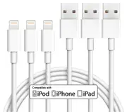 [3 Pack] Charging Cables 2M, iPhone Chargers Lightning Cable 6 Foot, Fast iPhone Charging Cord for iPhone 14/13/13Pro/12/11ProMax/ X/XS/XR/XS/8, iPad