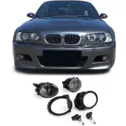 BMW E46 M SPORT & M3 + E39 M SPORT M5 CLEAR FOG LIGHTS + SURROUNDS + BULBS