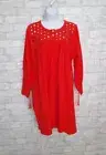 New Madewell Shift Mini Dress Orange Red Cut Out Soft Linen Viscose Blend Size S