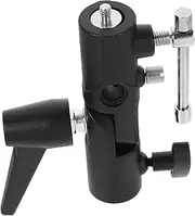 PHENOFICE Light Stand Adapter Umbrella Swivel Holder Flash Bracket Metal Flash Lamp Holder for Photography