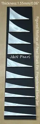 Figured Mother of Pearl Shark Fin Inlay Set for Jackson Style Guitars,1 set