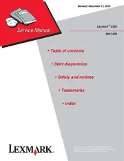 Lexmark C925 5041-030 Printer Service Manual(Parts & Diagrams)