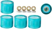 Daseeme 4Pcs 60 * 45mm 78A Skateboard Wheels with ABEC-9 Bearing and Spacers Set Blue