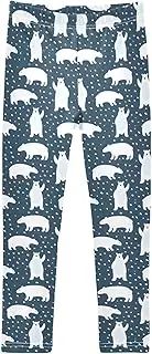 [Joisal] Polar Bears Navy Girls Legging, Flexible for Girls Athletic Leggings, Girls Leggings 4t