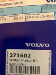 Volvo B 20 Water Pump Kit. Org Volvo