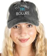 [Funky Junque] Women's Baseball Cap I'll Bring The Saying Hat Bridal Bachelorette Party Cotton Mesh Adjustable Snapback Summer