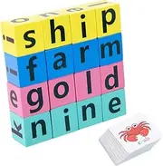 Abaodam 1 Set Alphabet Spelling Game Blocks Educational Letter Learning for Word Cards Enhance Parent Interaction Fun and Engaging Learning Experience