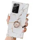 Samsung Galaxy Note 20 Ultra Case Ring Holder Marble Luxury Pattern Soft Cover