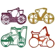 VINTAGE RETRO STYLE BIKES BICYCLES SET OF 4 COOKIE CUTTERS MADE IN USA PR1668