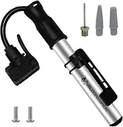 VeloChampion Mini Bicycle Pump - Dual Valve Alloy for All Valves, Portable and Lightweight, Quick Tire Inflation for MTB Road Bike Ball