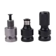 3x Drill Chuck Adapter Square to 4 Socket Adapter Converter Tool