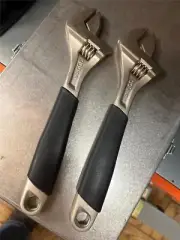 2pcs NEW - 12" Adjustable spanner wrench - high carbon steel - dropforged