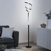 63 Inch LED Floor Lamp Contemporary Spiral Floor Lamps for Living Room Dimmable Modern Standing Light Corner Light Black Floor Lamp for Bedroom Kitchen Reading Office