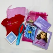 18" American Girl Doll Hair Styling Salon Complete Set + Tee, Blue Brush Curlers