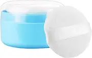 Powder Puff Container,Children Talcum Storage Box - Baby After-Bath Body Powder Puff and Container Case for Beach Travel Home