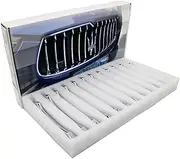 YOCTM Car Styling Grill Chrome Trim 12pcs Front Grille Decorative Garnish Trim for Maserati Ghibli 2013-2017 Parts Accessories