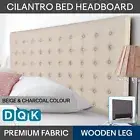 New Bed Head Double Queen King Fabric Stylish Tufted Fabric Headboard Cilantro