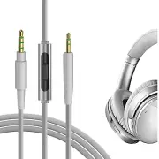 Geekria Audio Cable with Mic for Bose QC45, QC35, QC35 II, QCse, NCH700 (4 ft)