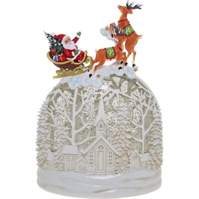 Cotton Candy - Xmas Led Church Scene Dome With Sleigh from Tates Toyworld