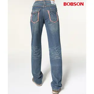 BOBSON 男款中直筒牛仔褲1726-53