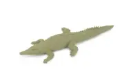 American Saltwater Crocodile Toy, Rubber Realistic Model Gift, 4 1/4" SF41 B15