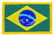 BRAZIL BRAZILIAN FLAG PATCHES backpack PATCH BADGE IRON ON NEW EMBROIDERED