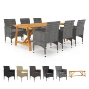 Garden Dining Set 7 Piece Patio Garden Table Furniture Multi Colours vidaXL
