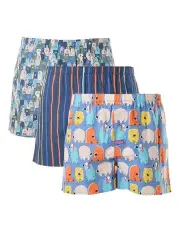 [Mitch Dowd] Bears Cotton Boxer Short 3 Pack in Denim