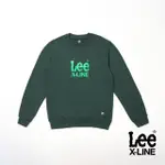 【LEE 官方旗艦】男裝 長袖厚T / 燙字 大LOGO印花 森林綠 標準版型 / X-LINE 系列(LL220402736)