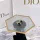 [二手] DIOR 迪奧 VINTAGE 菱形黑色琺瑯拼水鑽耳夾/耳環/飾品