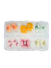 3D Acrylic Flowers Nail Art Charm Handmade Mixing Designs of Summer Flower 12pcs