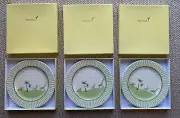 Set 3 NIB Papyrus Ceramic Plate Wild About Baby Safari Monkey Lion Zebra Giraffe