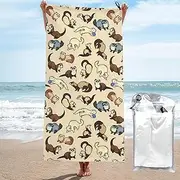 Hairy Ferret Quick Dry Towel Microfiber Sports Gym Shower Home Use Hiking Bathroom Multifunctional