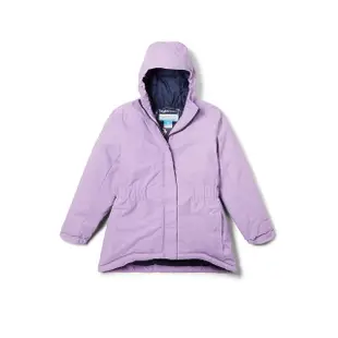 【Columbia 哥倫比亞】女童-Hikebound™防水鋁點保暖填充長版外套木菫紫 -(USG83440MV/HF)