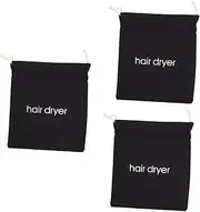 minkissy 3pcs Hotel Home Travel Pouch Hair Dryer Storage Bag Drawstring Organizer